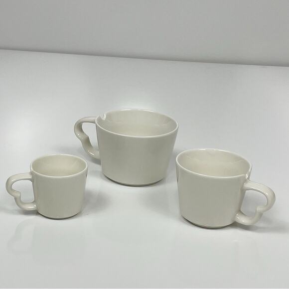 NEW 30 Watt Mountain Cups Stackable Set Tea Coffee Espresso 2 4 8 oz Ivory - Picture 3 of 8